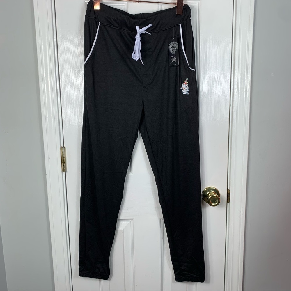 Ed Hardy Mens Loungewear Pants Black Size Small
